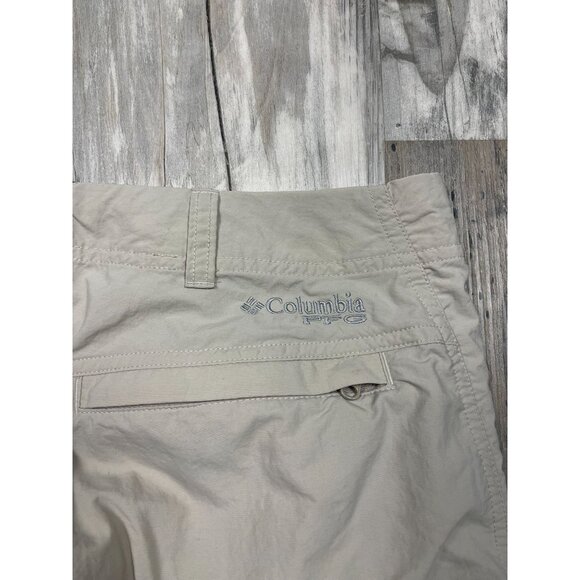 Columbia PFG Aruba Roll Up Pants Womens 12 Regular Tan Convertible Fishing - Picture 6 of 12